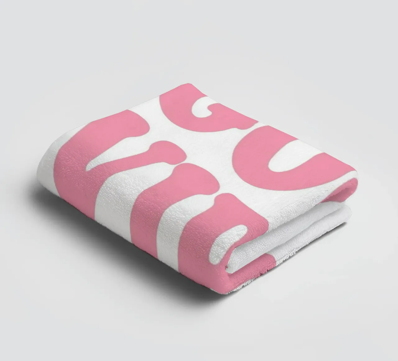 GOOD VIBES - Pink Retro Bubble Font Art Print asciugamano da bagno da homdeco