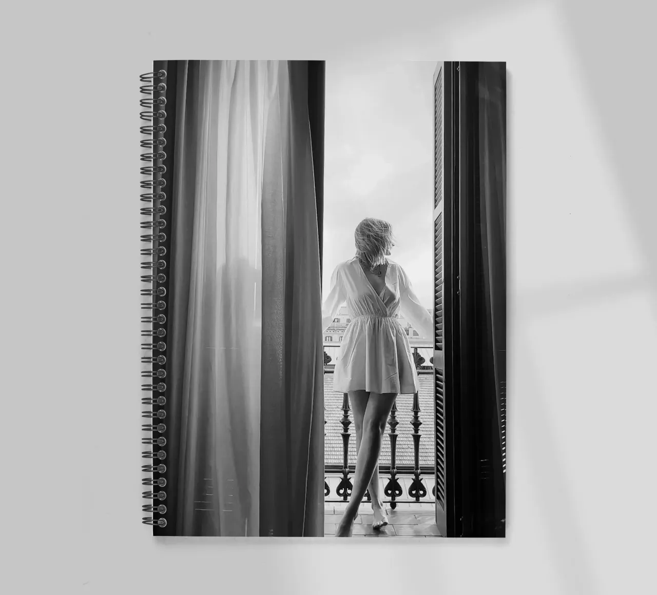 Black & White #4 spiral notebook by j-photography