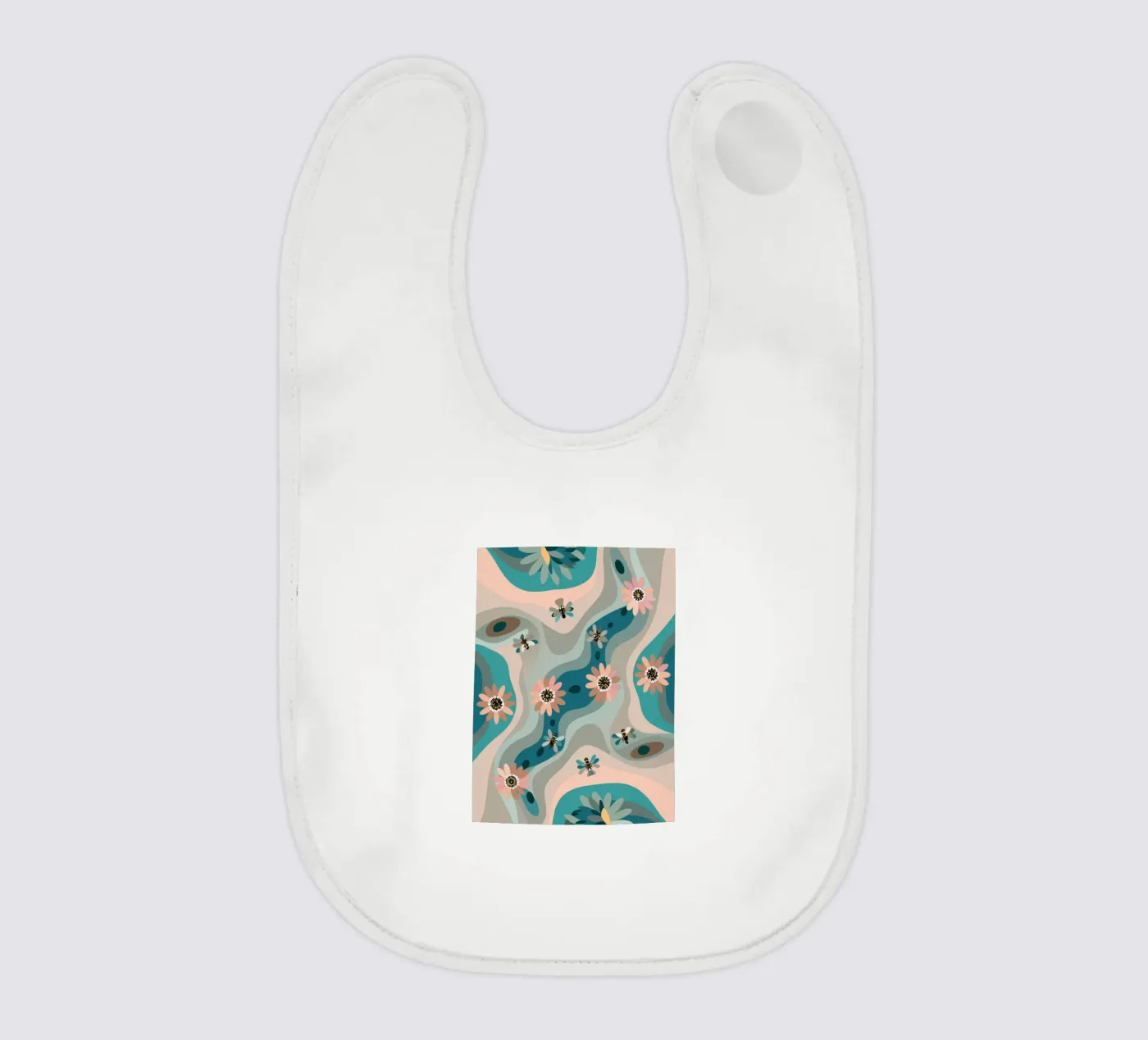 Abstract Flower Pattern Babylätzchen von HAPPY SHOP