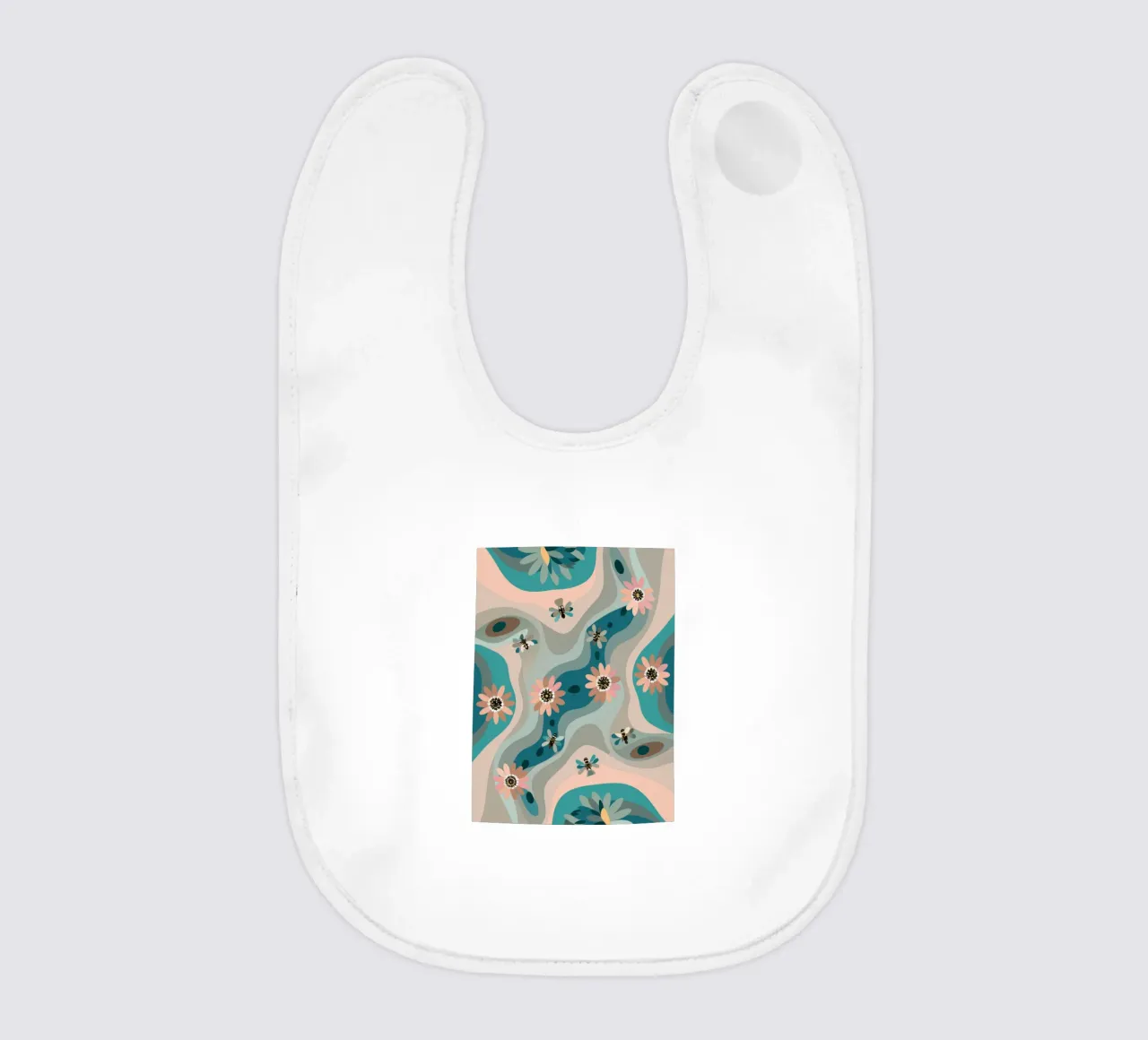 Motivo floreale astratto bavaglino da HAPPY SHOP