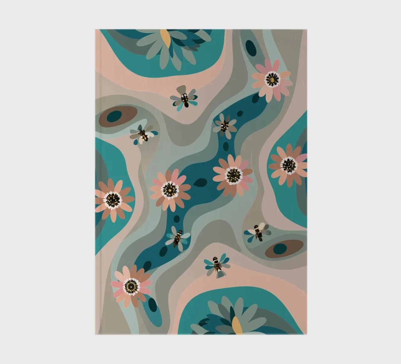 Abstract Flower Pattern notebook by HAPPY SHOP