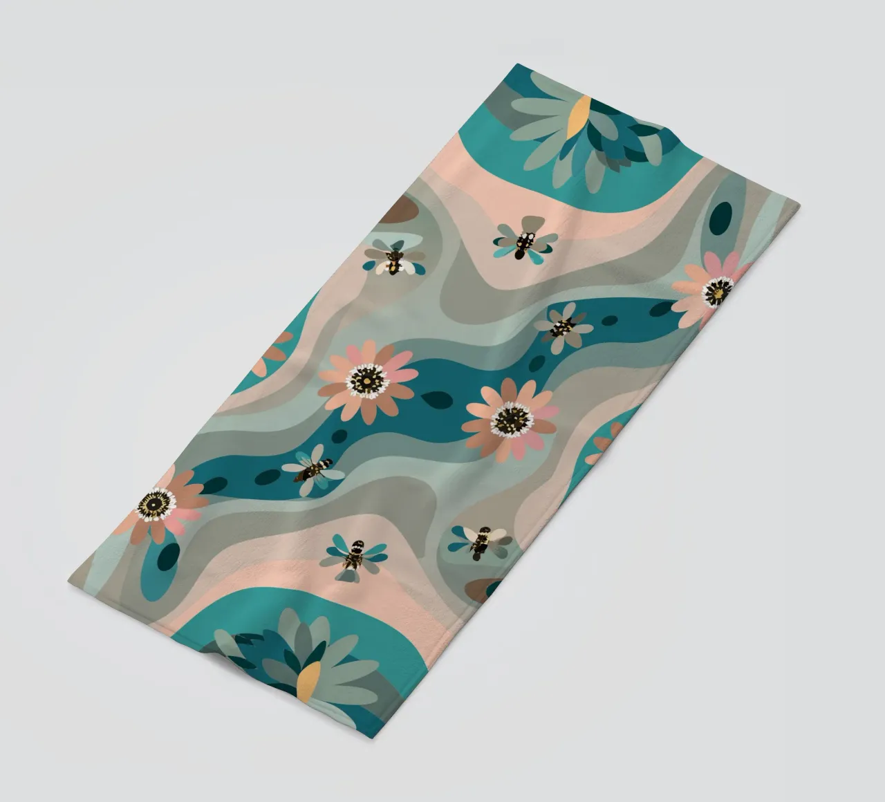 Motivo floreale astratto telo mare da HAPPY SHOP