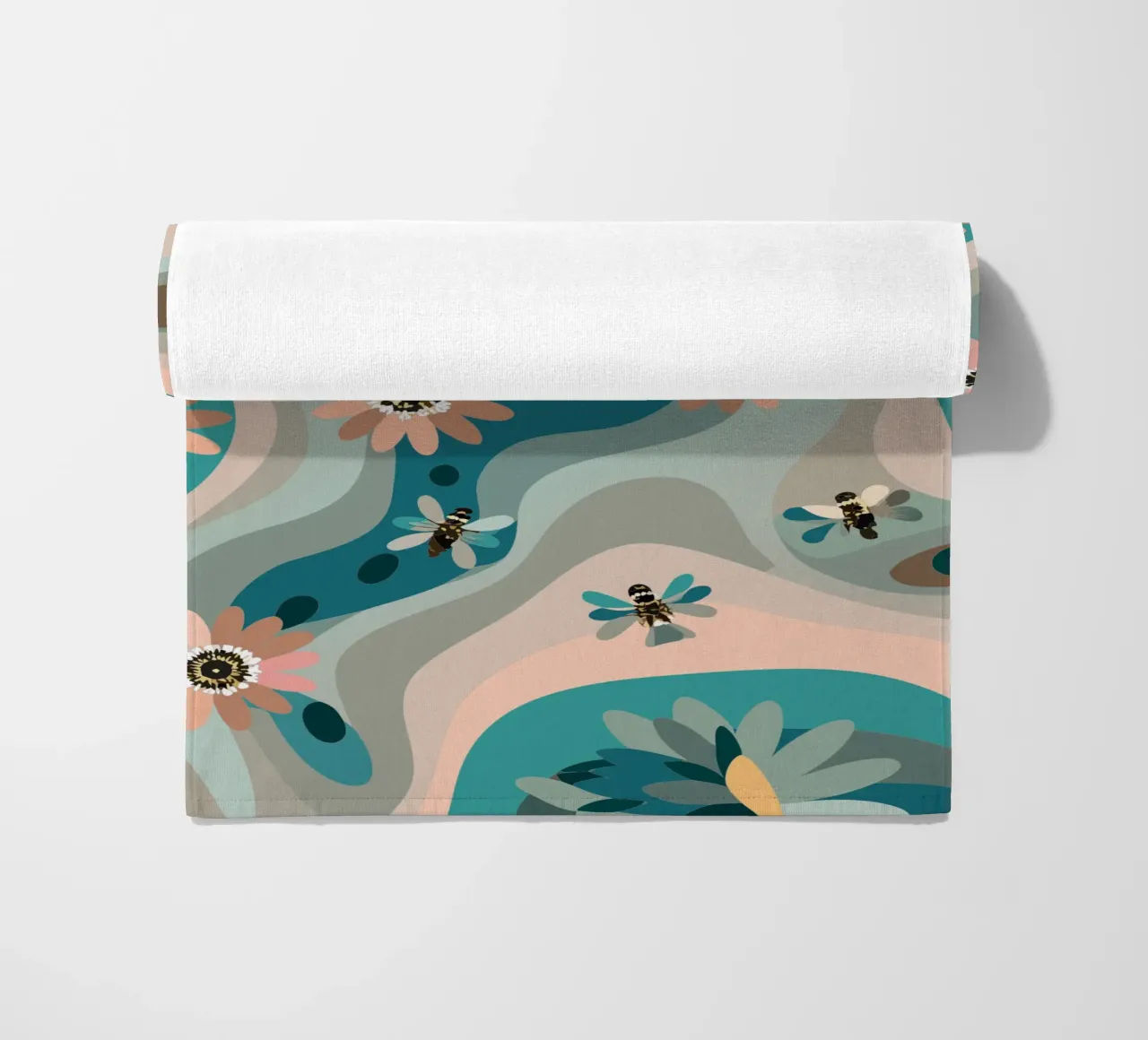 Motivo floreale astratto telo mare da HAPPY SHOP