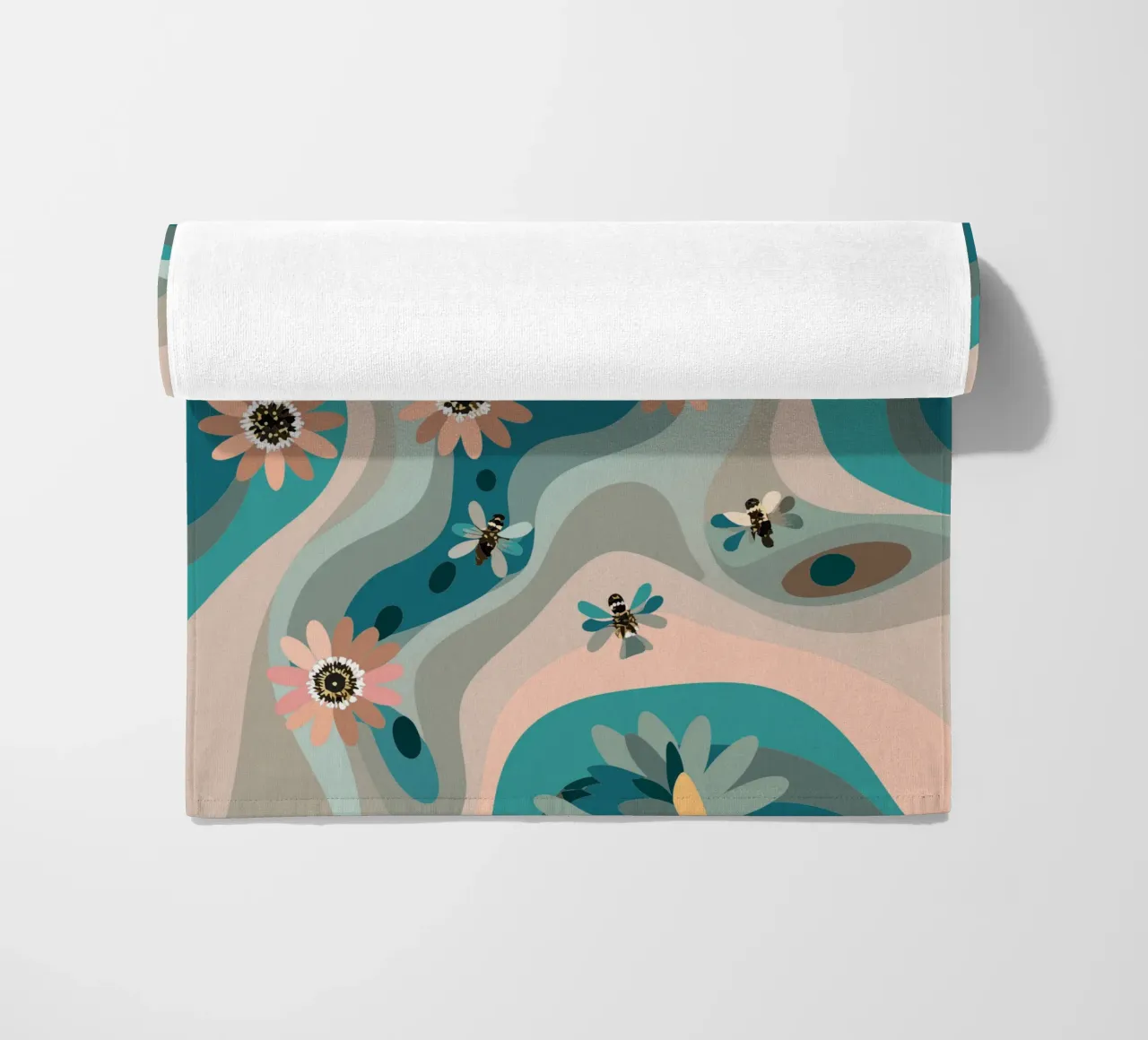 Motivo floreale astratto telo mare da HAPPY SHOP