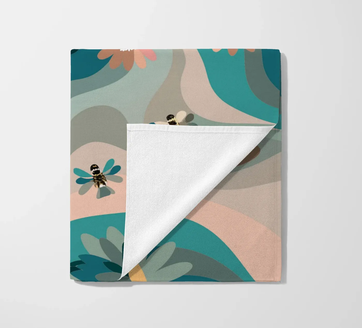 Abstract Flower Pattern beach towel by HAPPY SHOP
