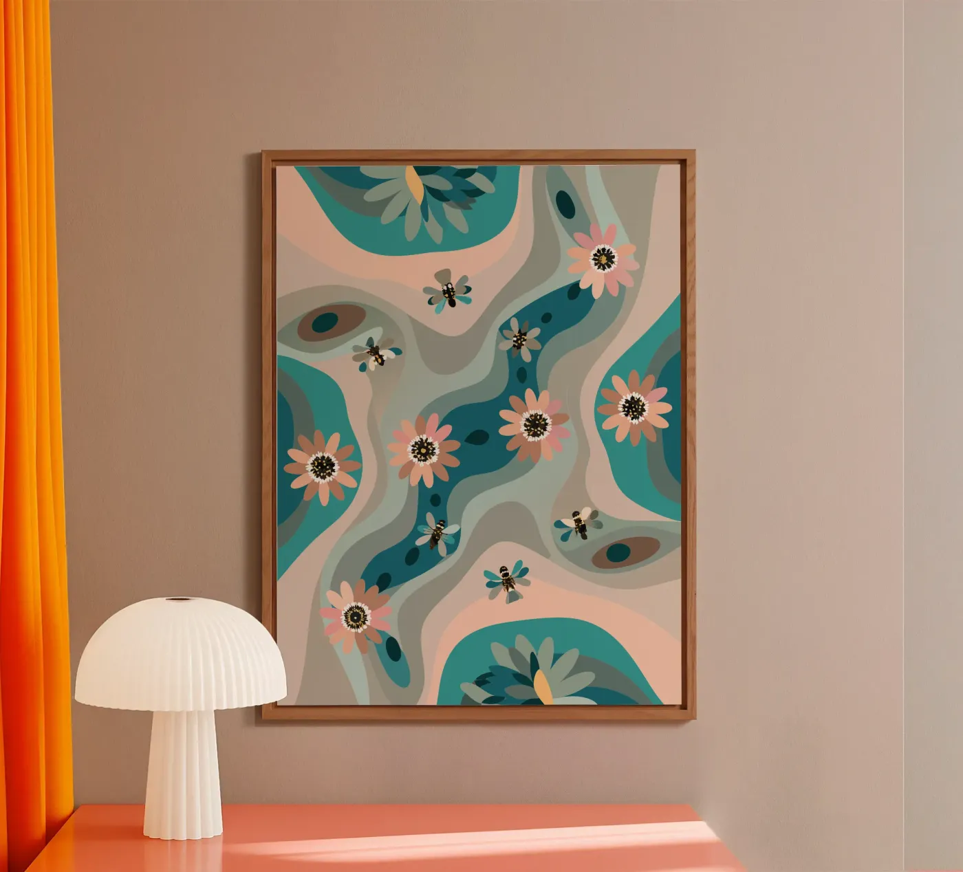 Abstract Flower Pattern forex plate by HAPPY SHOP