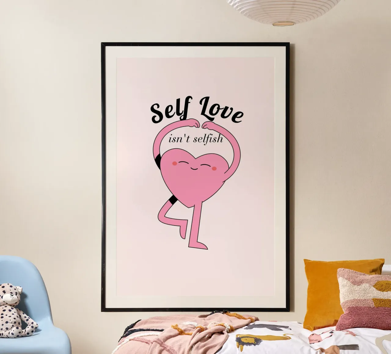 "Stampa d'arte "L'amore per se stessi non è egoistico poster con telaio in alluminio da homdeco