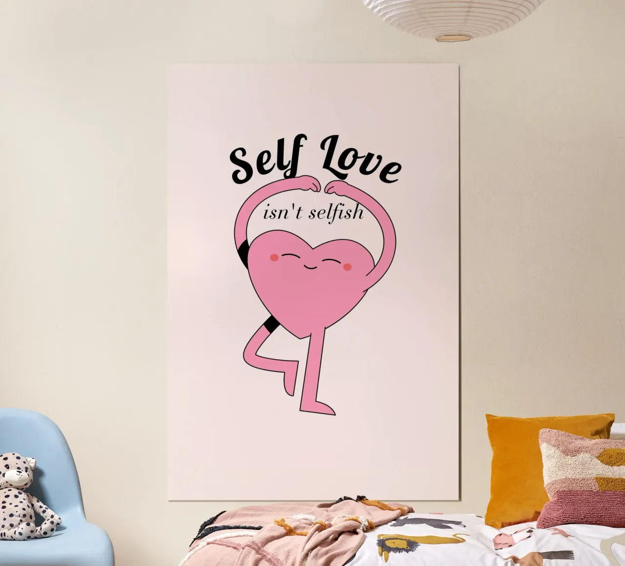 "Stampa d'arte "L'amore per se stessi non è egoistico poster con telaio in alluminio da homdeco