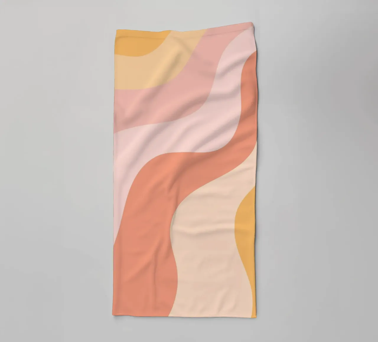 Warm Swirls Abstrakt - Pfirsich & Rosa Wavy Ästhetik Handtuch von homdeco
