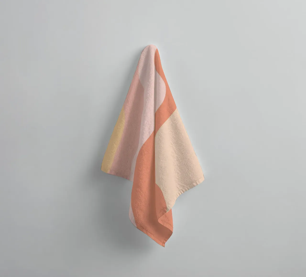 Warm Swirls Abstrakt - Pfirsich & Rosa Wavy Ästhetik Handtuch von homdeco