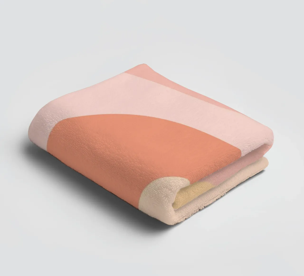 Warm Swirls Abstrakt - Pfirsich & Rosa Wavy Ästhetik Handtuch von homdeco