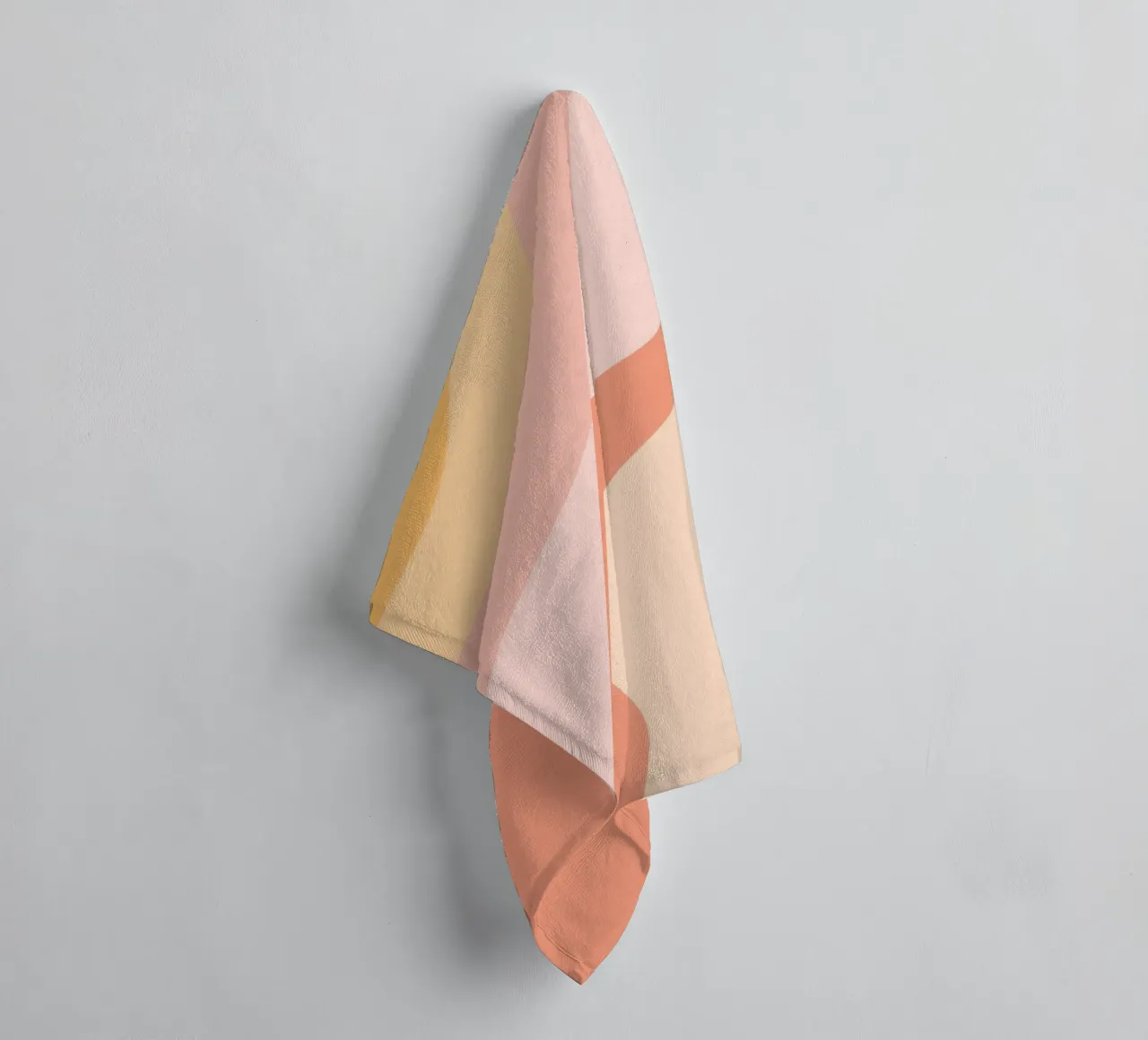 Warm Swirls Abstrakt - Pfirsich & Rosa Wavy Ästhetik Handtuch von homdeco