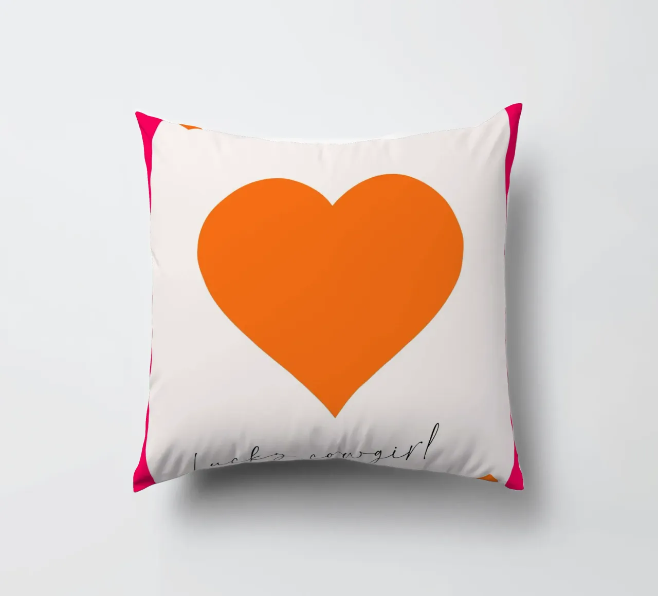 "Lucky Cowgirl" Ace of Hearts - Pop Art Western Chic decorative cushion by homdeco