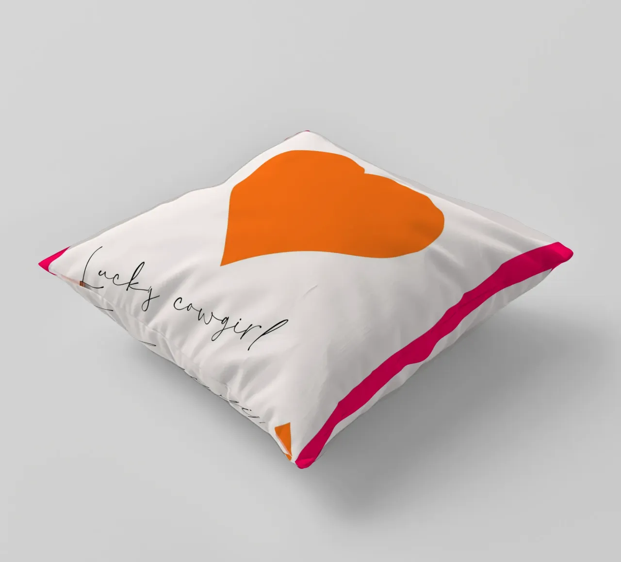 "Lucky Cowgirl" Ace of Hearts - Pop Art Western Chic decorative cushion by homdeco