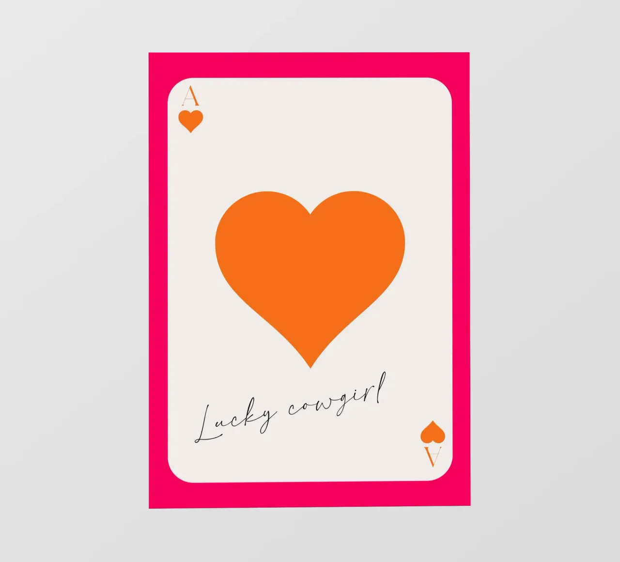 "Lucky Cowgirl" Ace of Hearts - Pop Art Western Chic backlit film by homdeco