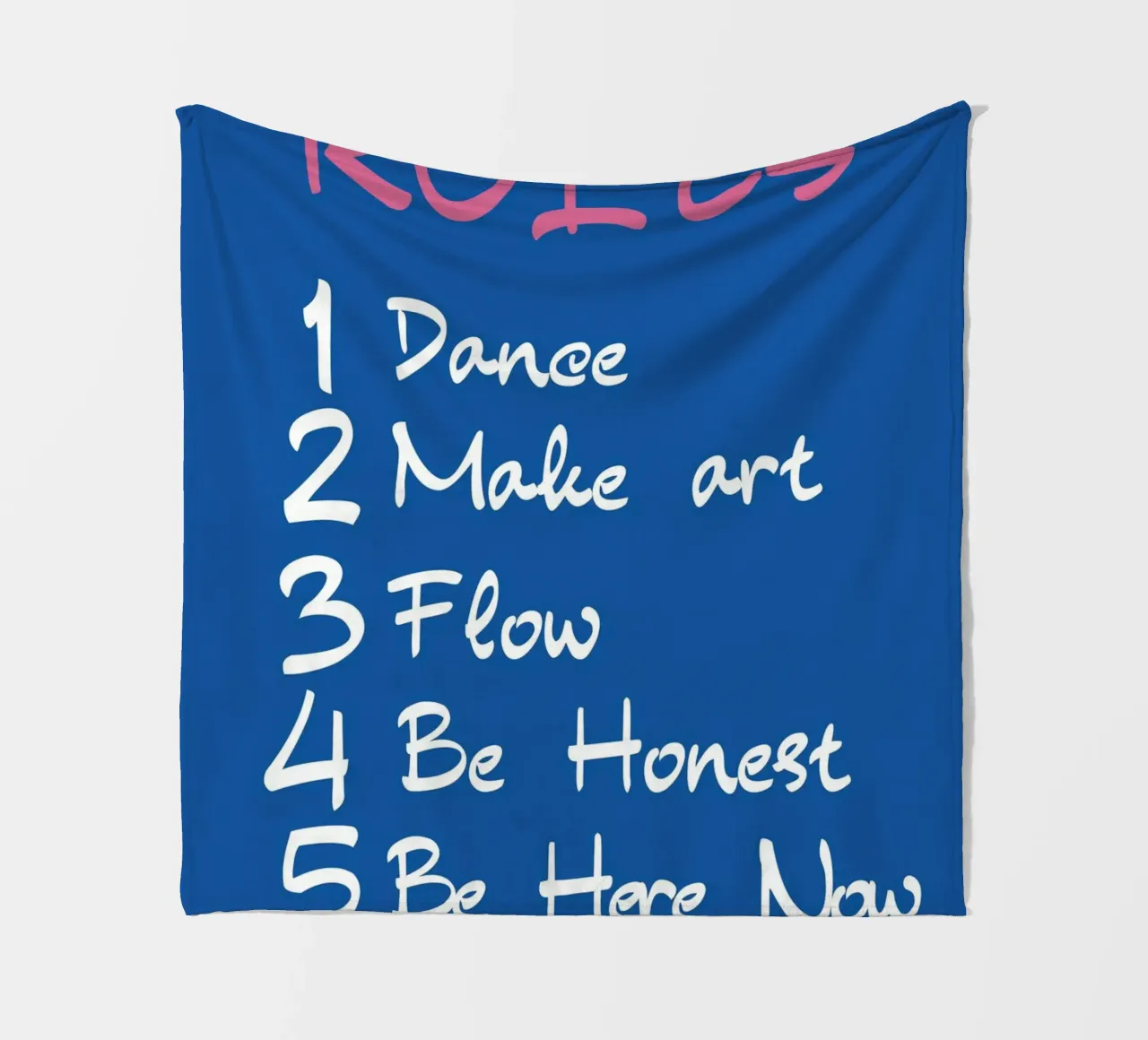 Life Rules - Dance, Create, Flow, Be Here Now Art fleece blanket by homdeco