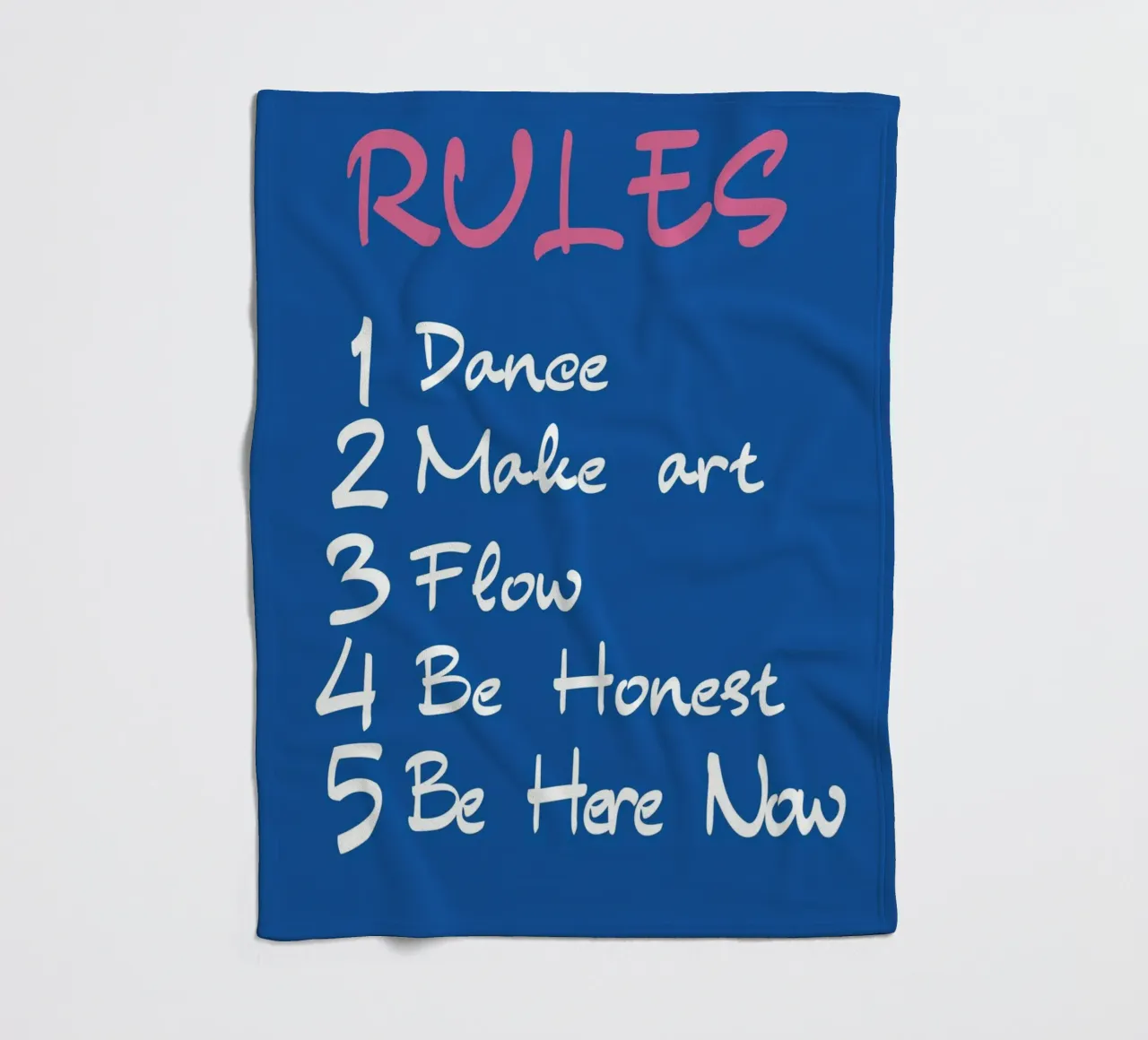 Life Rules - Dance, Create, Flow, Be Here Now Art fleece blanket by homdeco