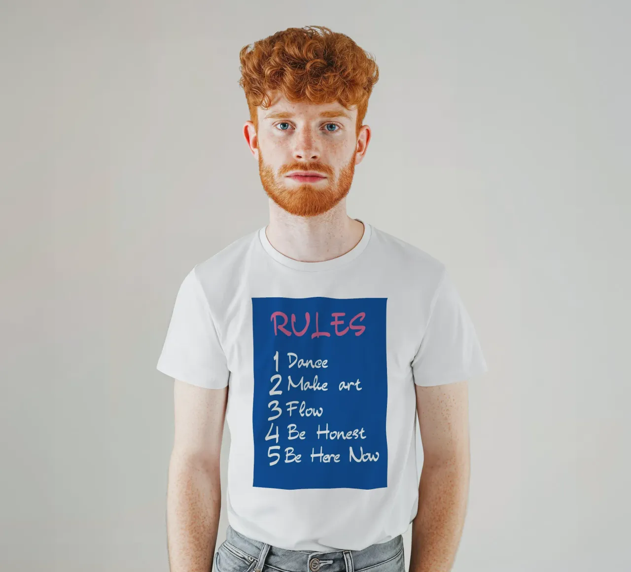 Reglas de la vida - Dance, Create, Flow, Be Here Now Art camiseta de homdeco