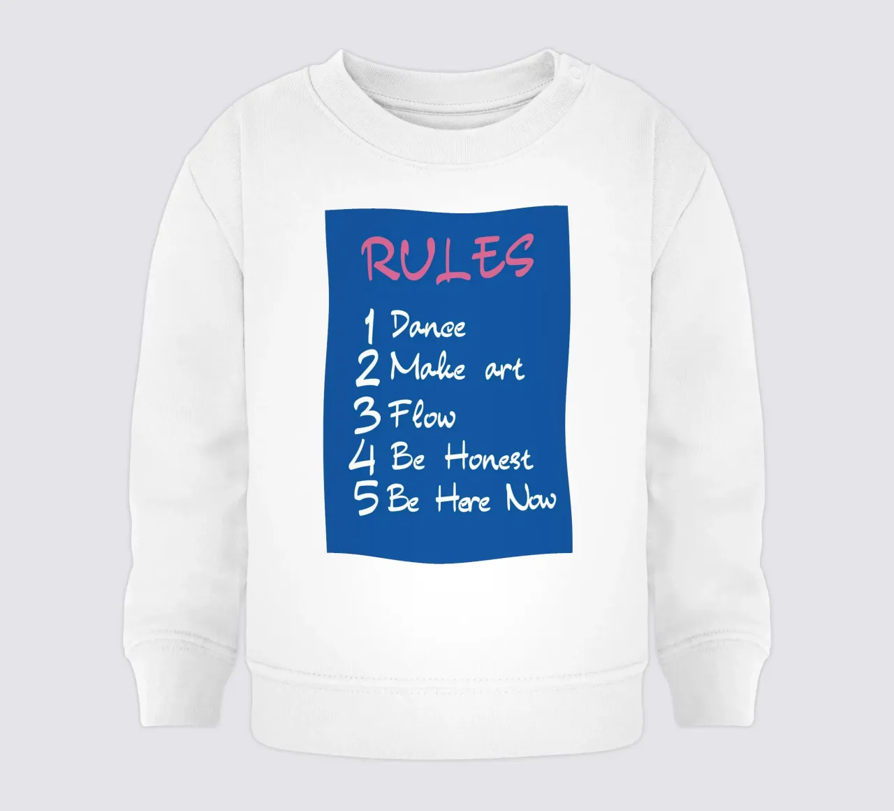 Reglas de la vida - Dance, Create, Flow, Be Here Now Art sudadera de bebé de homdeco