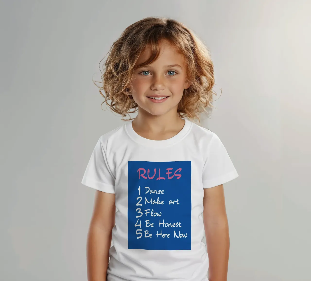 Life Rules - Dance, Create, Flow, Be Here Now Art kids t-shirt by homdeco
