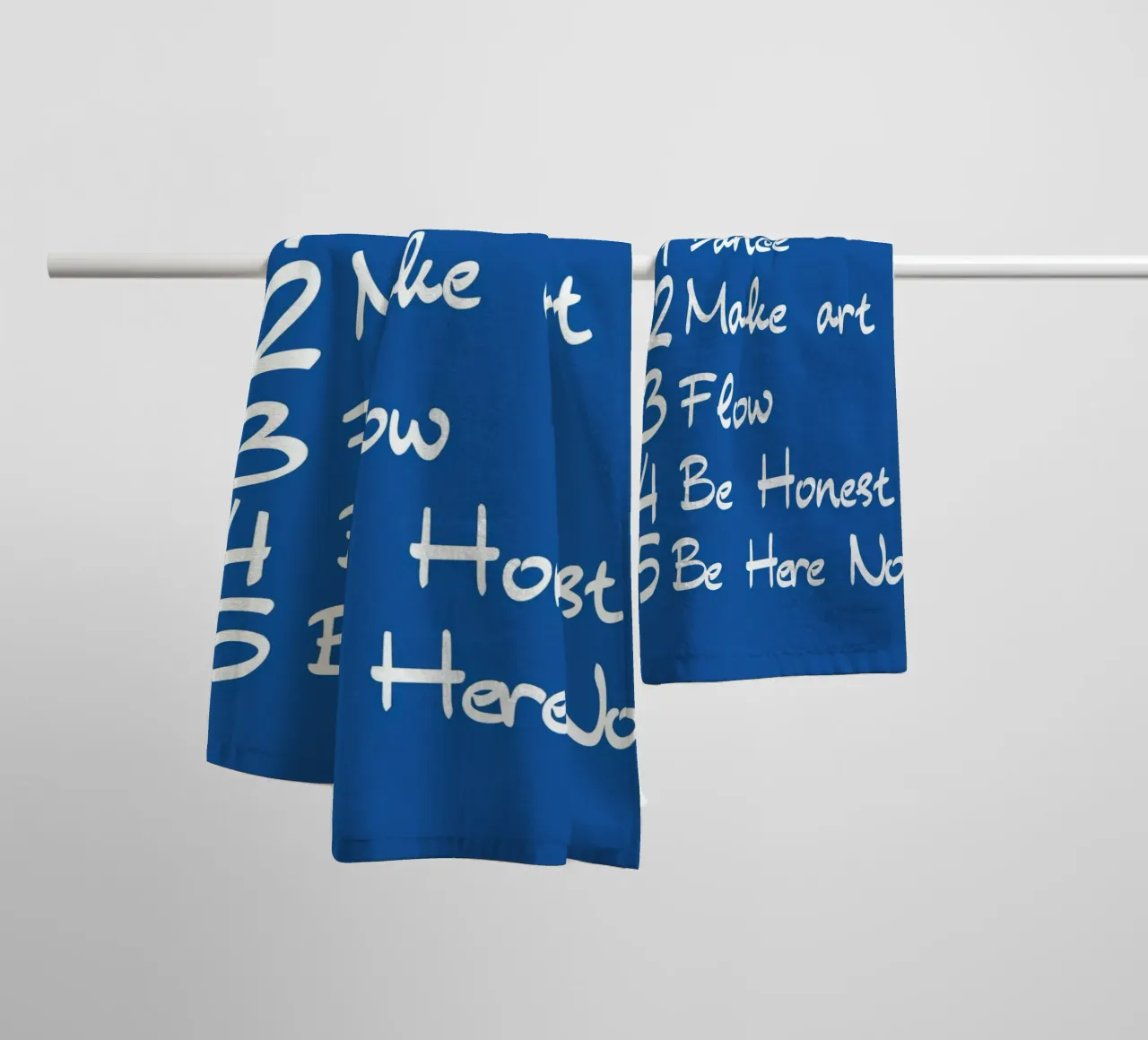 Life Rules - Dance, Create, Flow, Be Here Now Art towel by homdeco