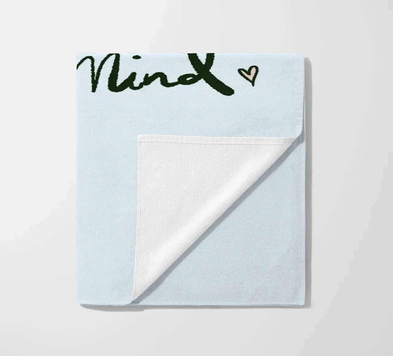 "Take Care of Your Mind" - Mental Health Art Print beach towel by homdeco