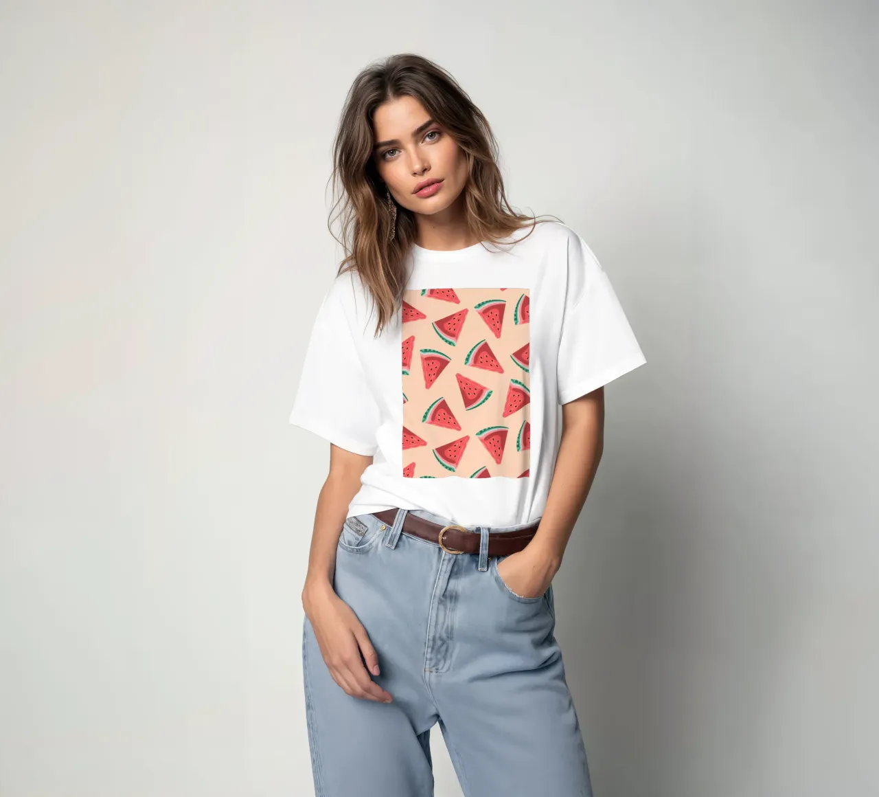 Watermelon Slice Pattern - Summer Pop Art Print t-shirt by homdeco