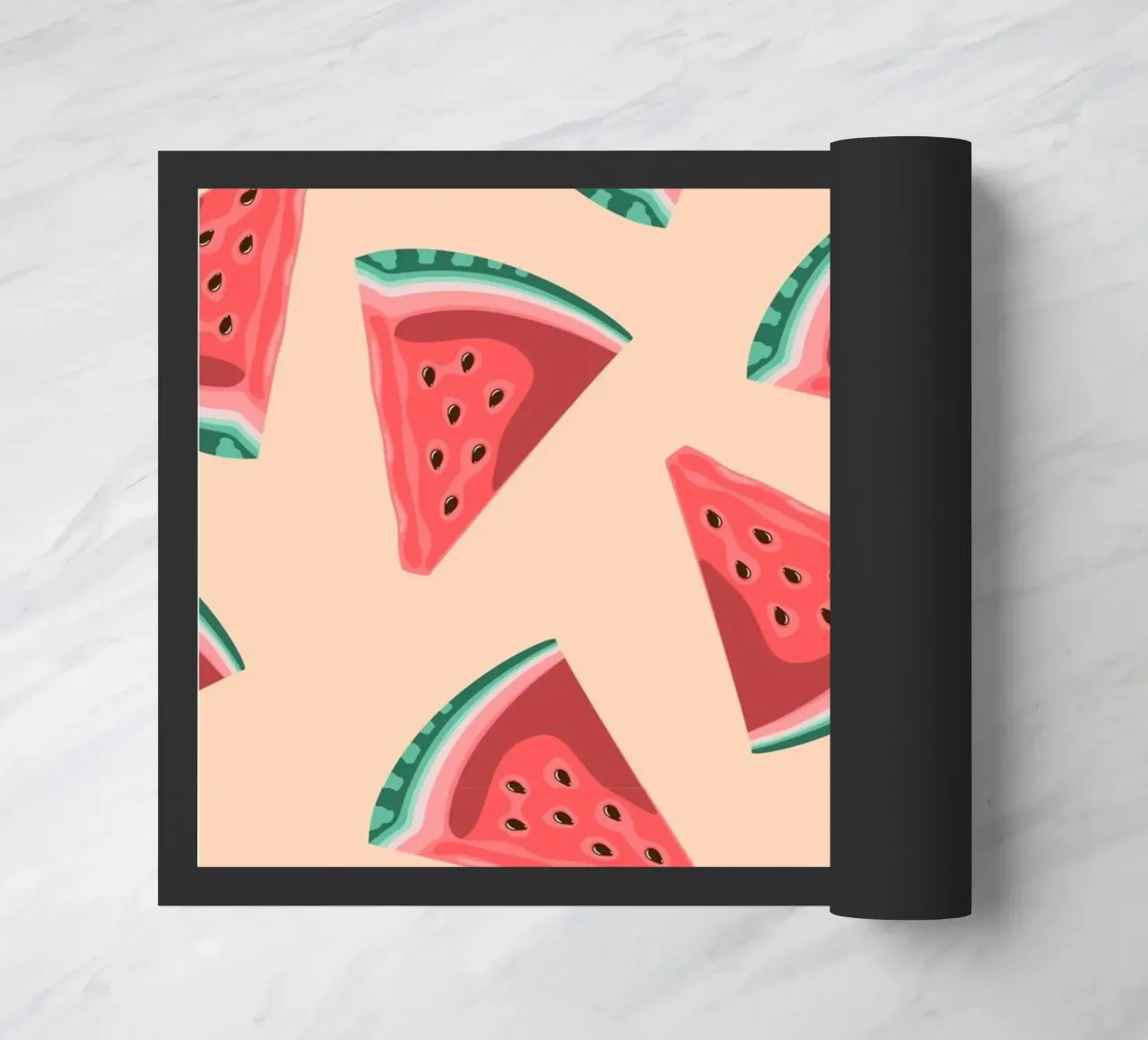 Watermelon Slice Pattern - Summer Pop Art Print doormat by homdeco