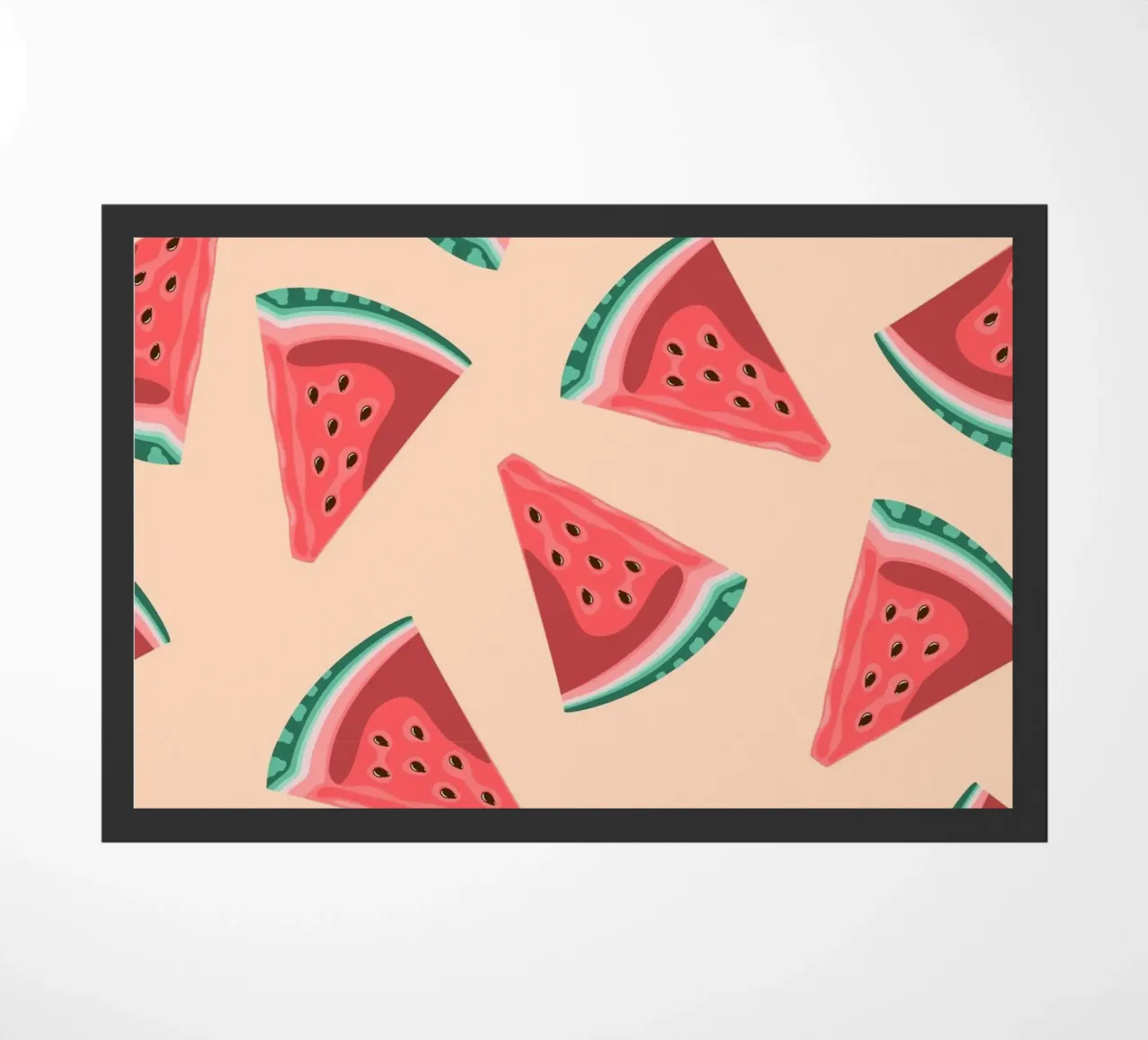 Watermelon Slice Pattern - Summer Pop Art Print doormat by homdeco