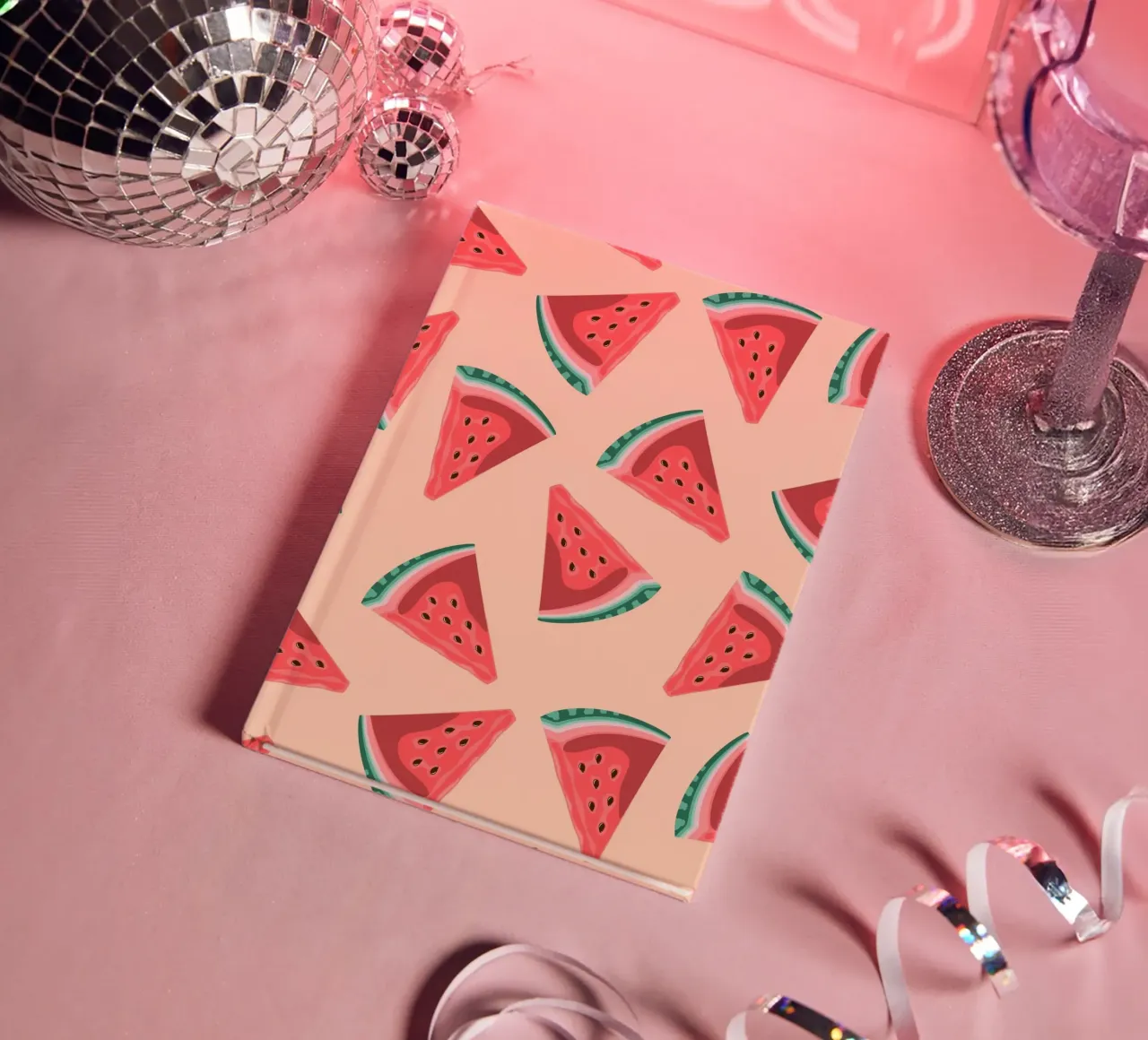 Watermelon Slice Pattern - Summer Pop Art Print notebook by homdeco