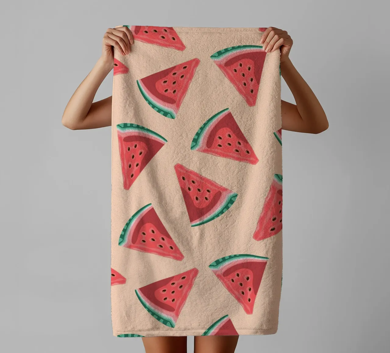 Watermelon Slice Pattern - Summer Pop Art Print towel by homdeco