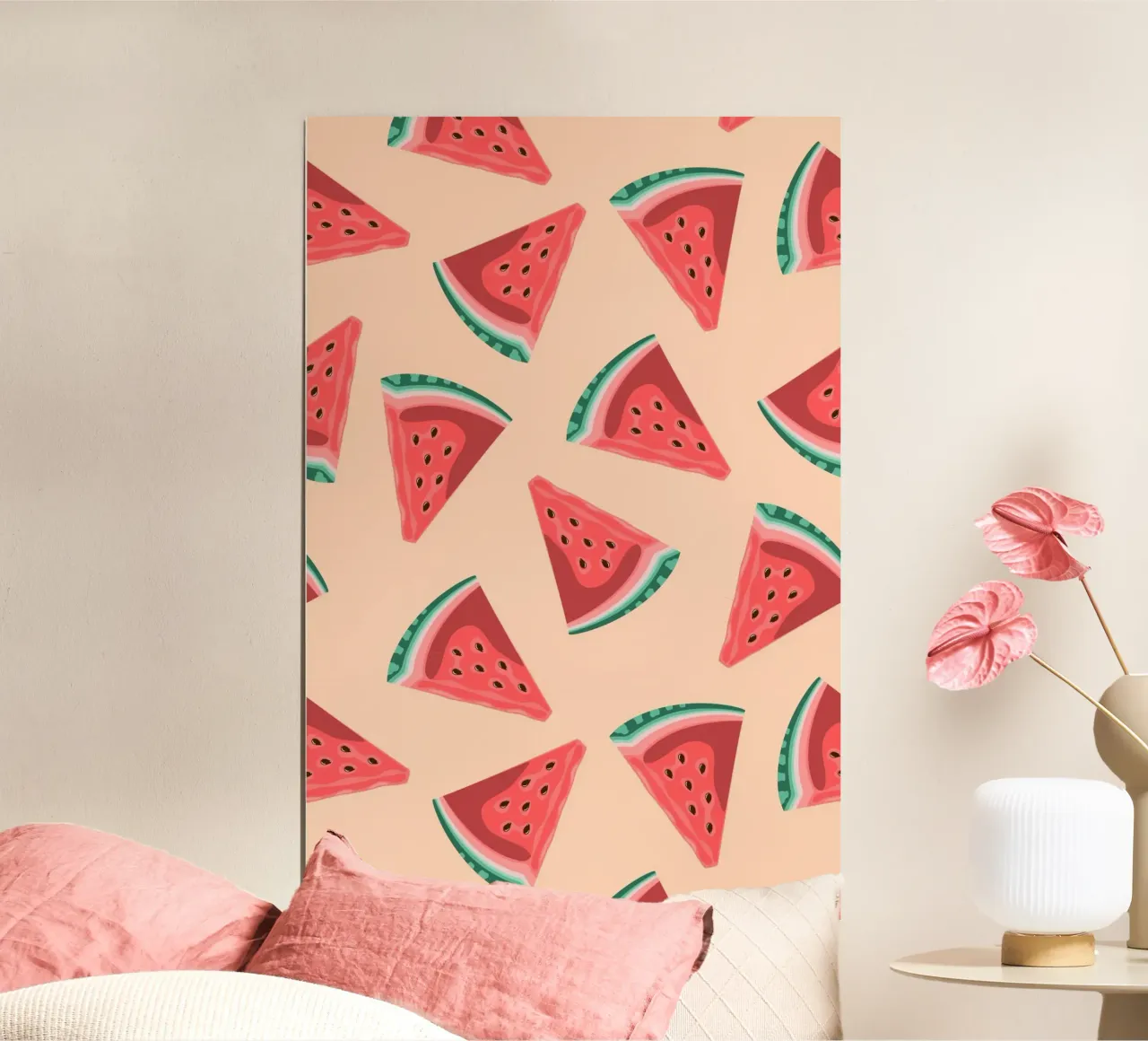 Watermelon Slice Pattern - Summer Pop Art Print hahnemühle by homdeco