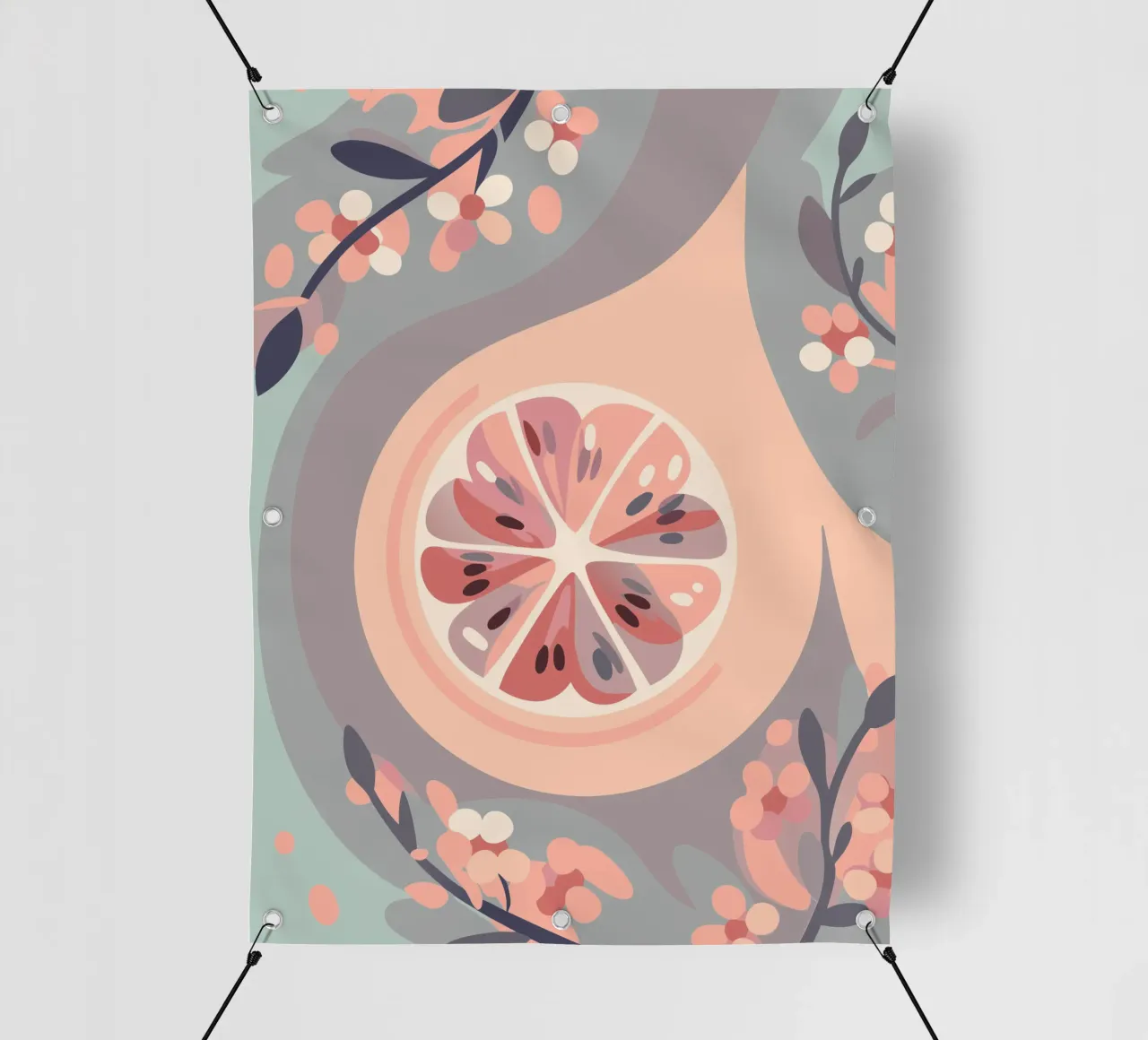 Frutti e fiori di limone telo in pvc da HAPPY SHOP