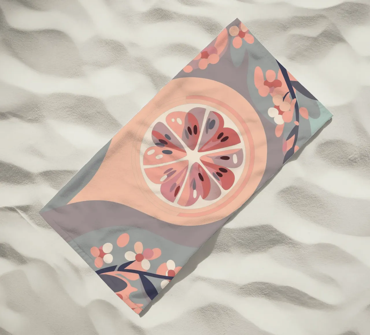 Frutti e fiori di limone telo mare da HAPPY SHOP