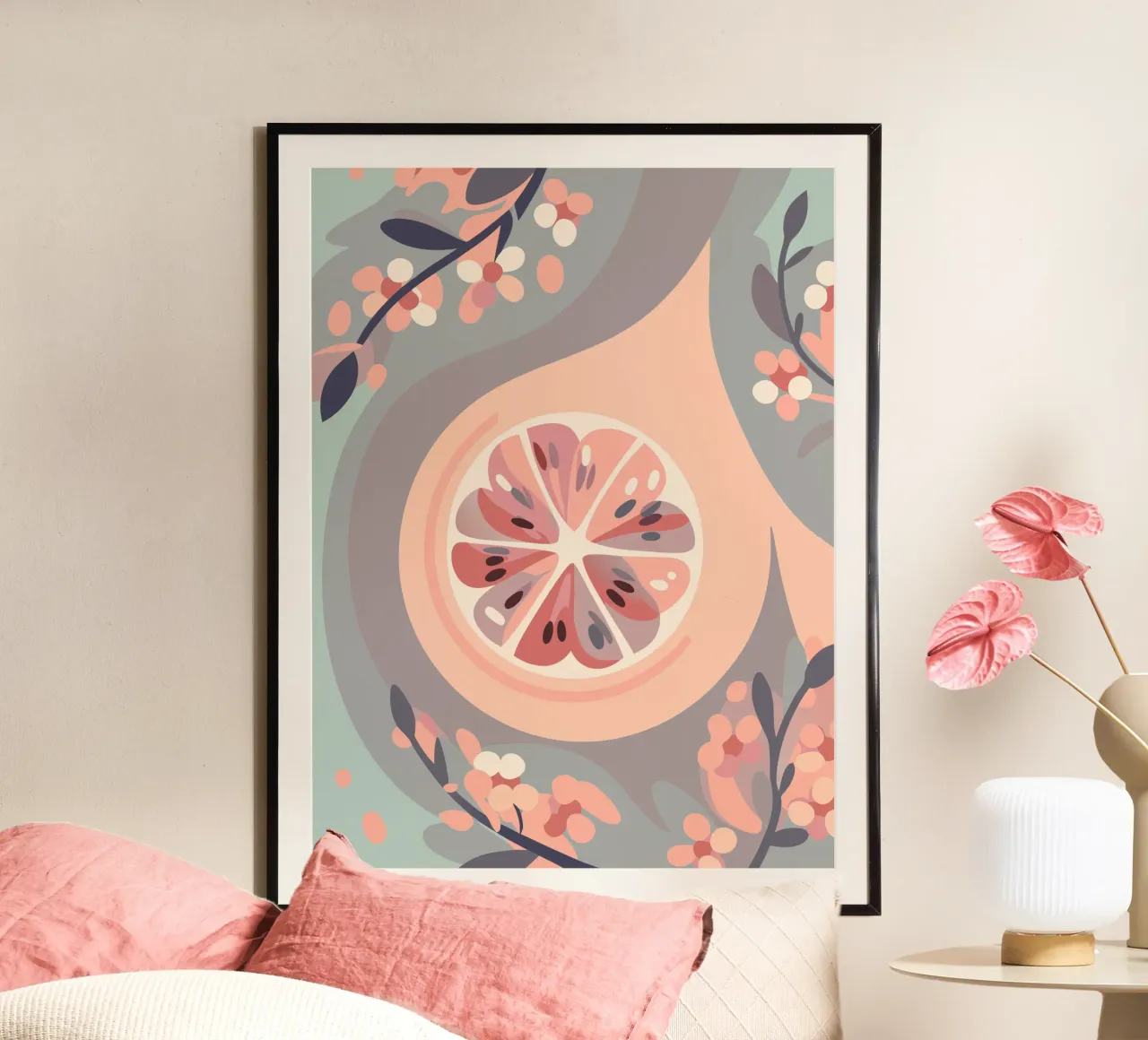 Frutti e fiori di limone carta hahnemühle da HAPPY SHOP