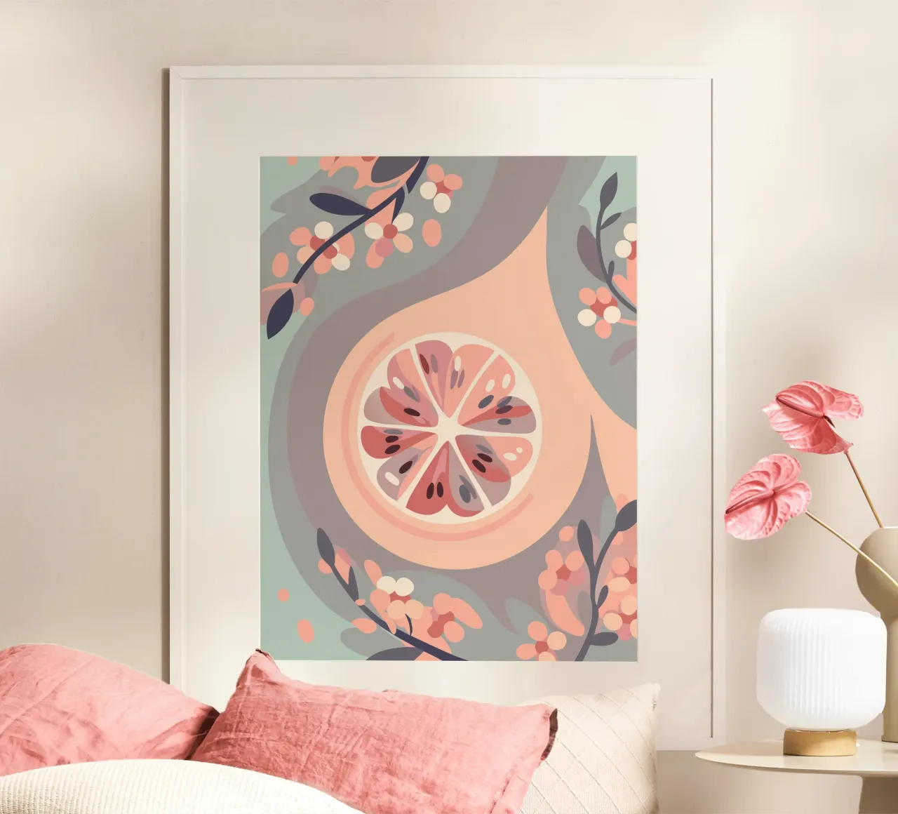 Frutti e fiori di limone carta hahnemühle da HAPPY SHOP