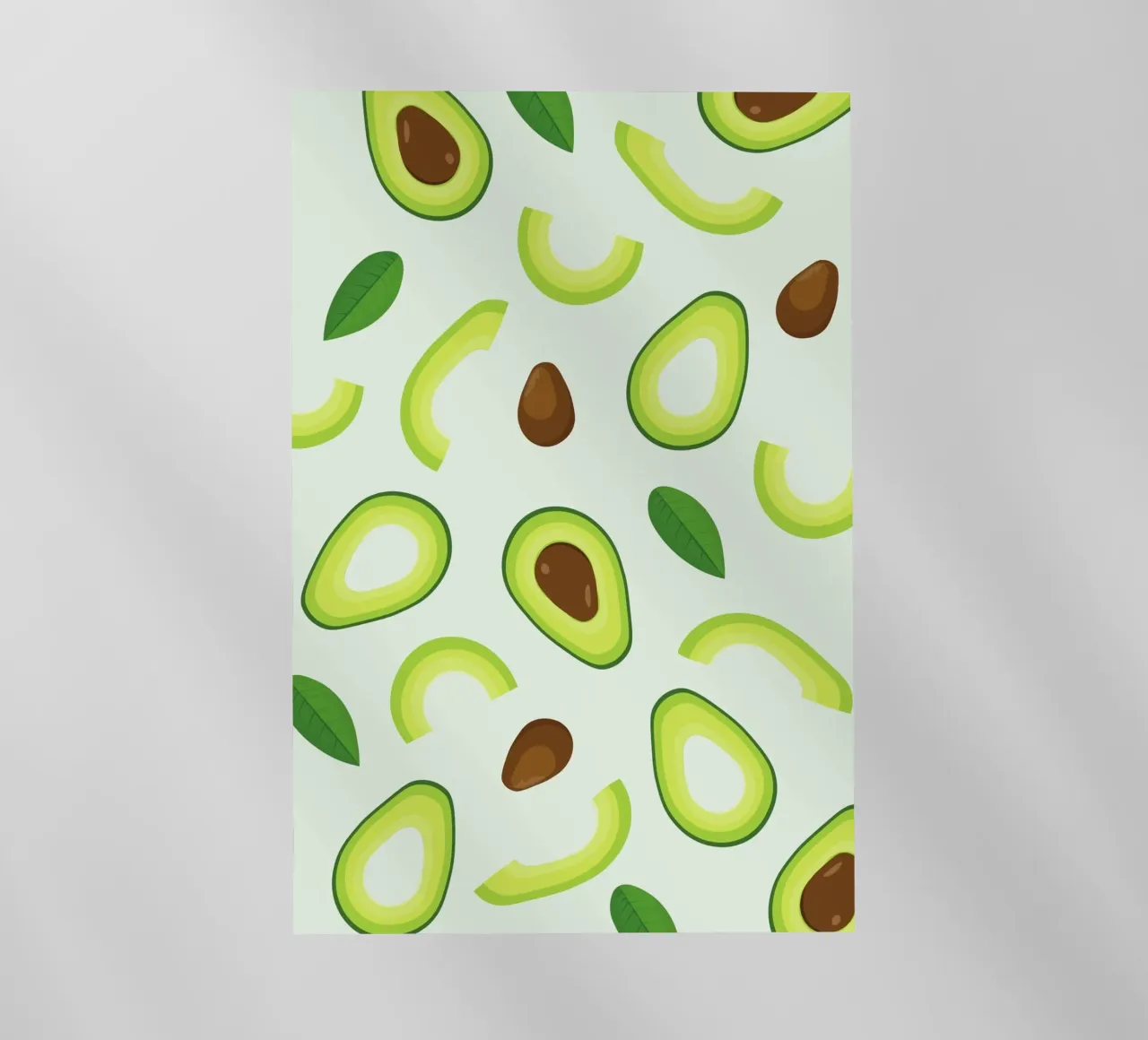 Avocado Love Pattern - Green Kitchen Aesthetic Print backlit film by homdeco