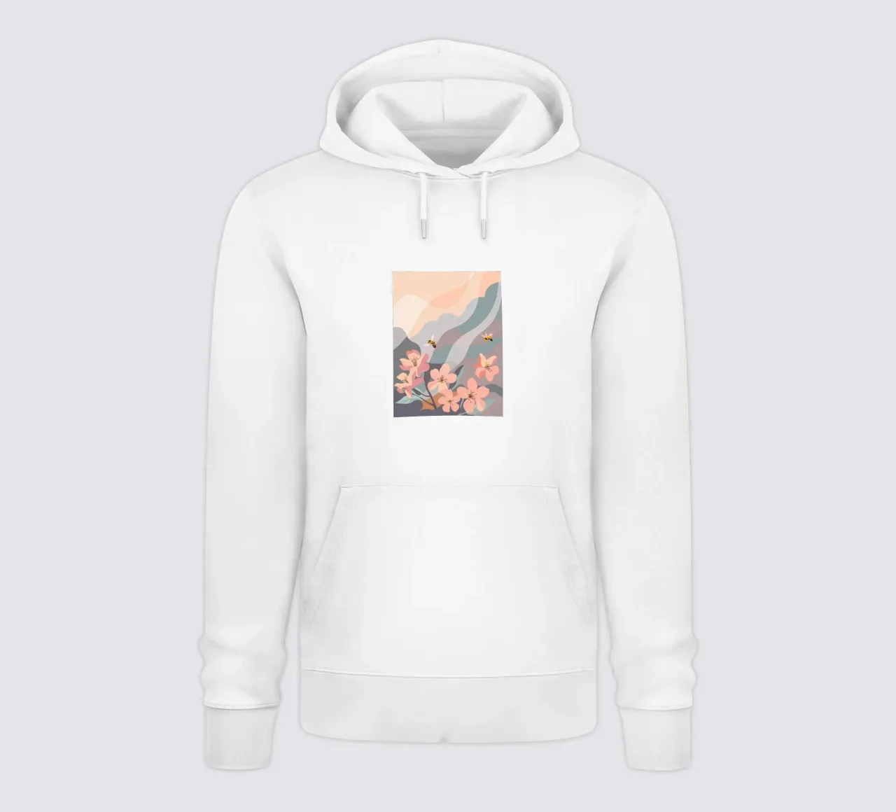 Fiori e api felpa con cappuccio da HAPPY SHOP