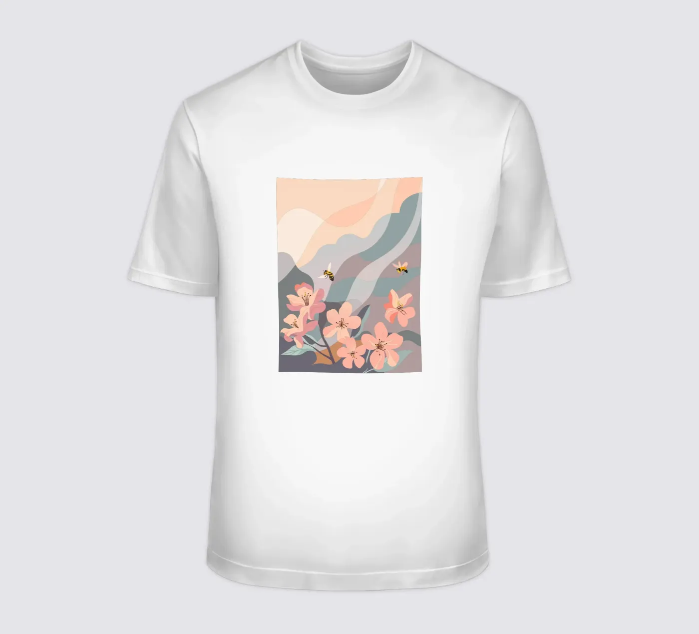 Fiori e api t-shirt da HAPPY SHOP