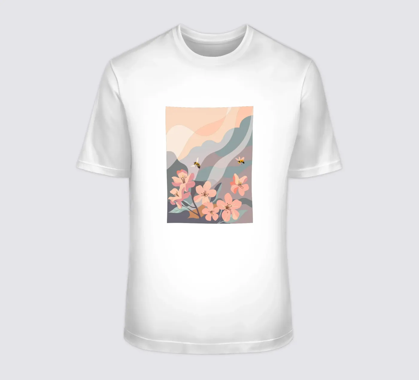 Fiori e api t-shirt da HAPPY SHOP