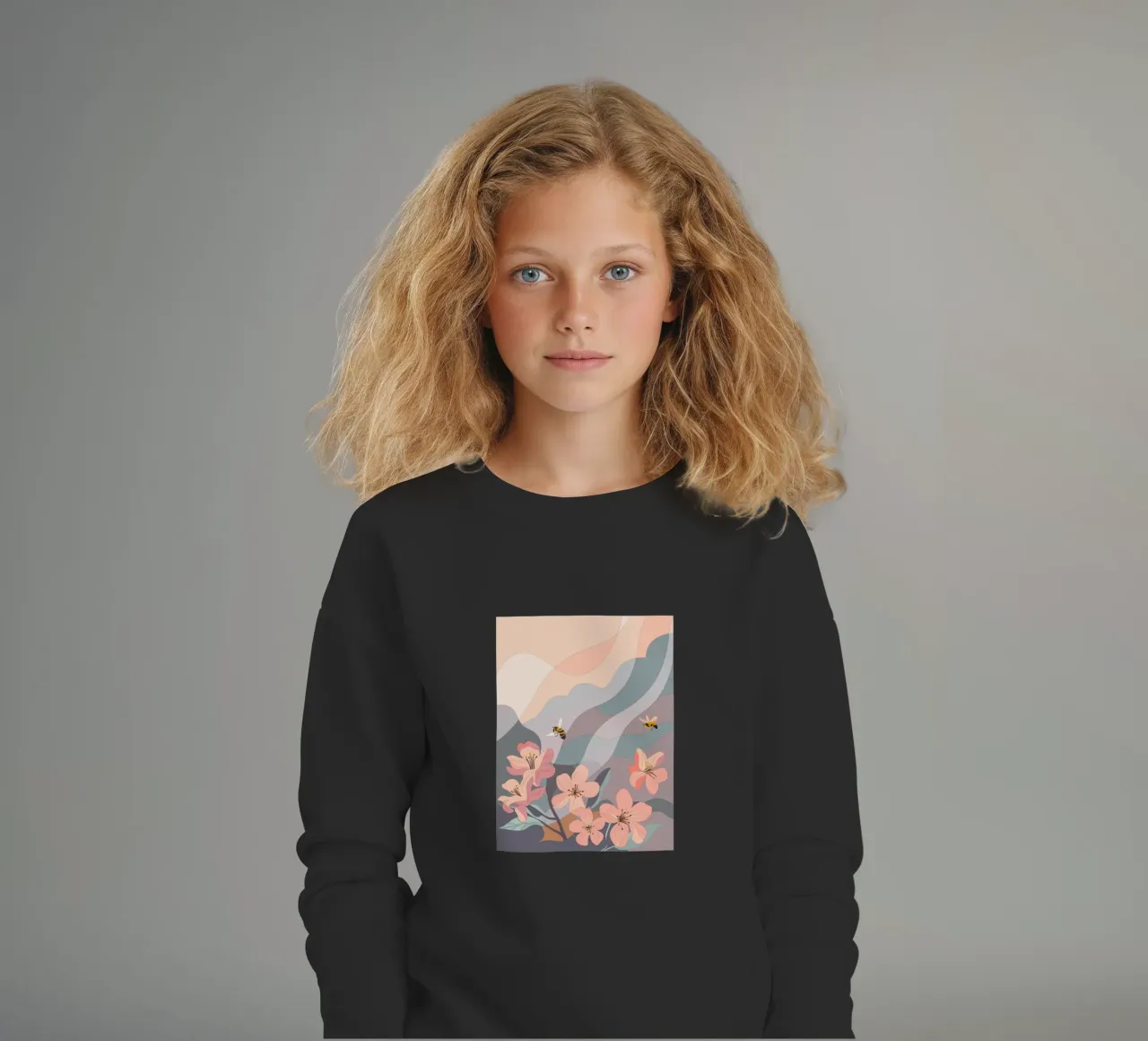 Fiori e api felpa bambino da HAPPY SHOP