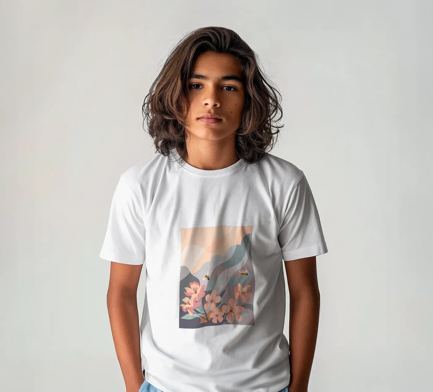 Fiori e api t-shirt bambini da HAPPY SHOP