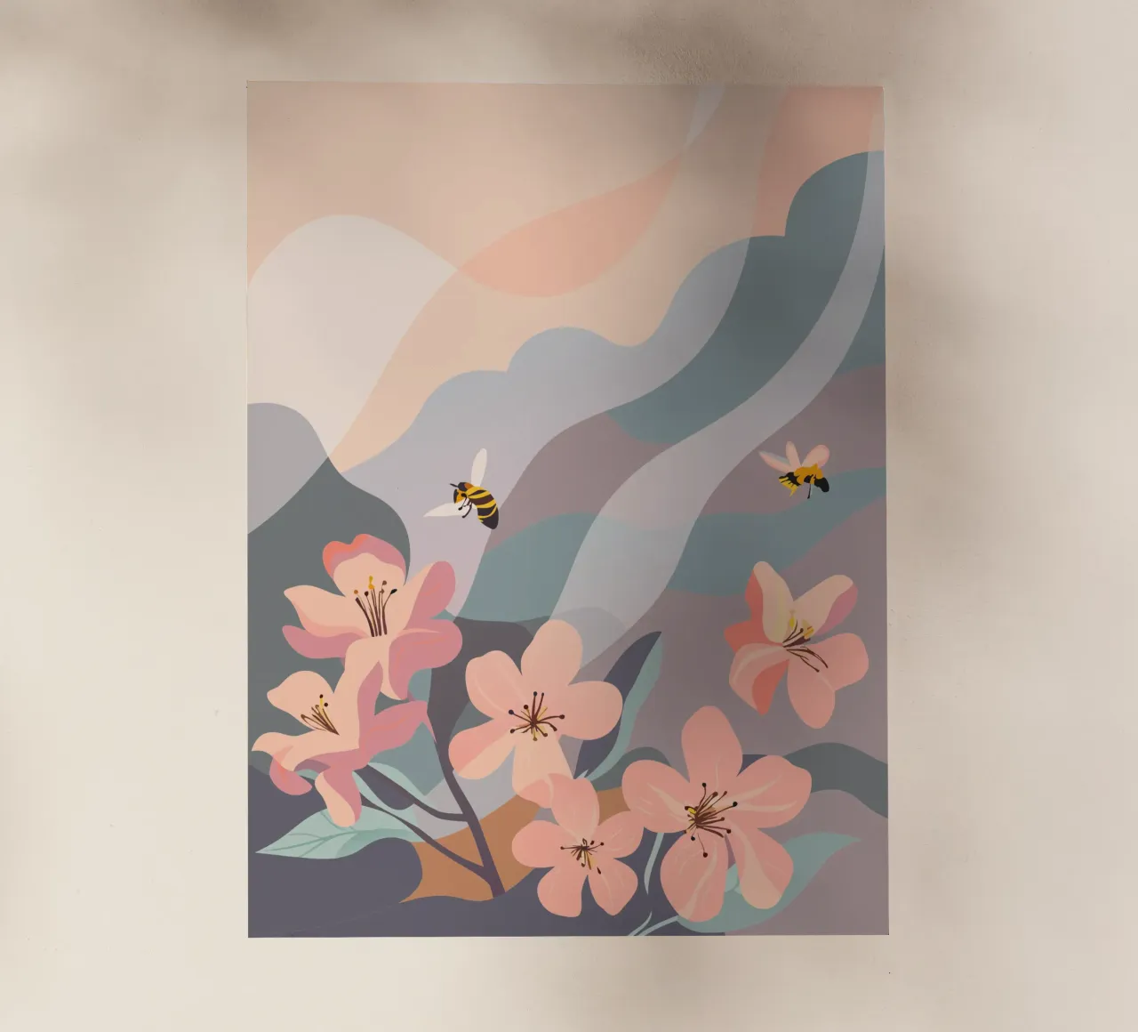 Fiori e api pellicola backlit da HAPPY SHOP