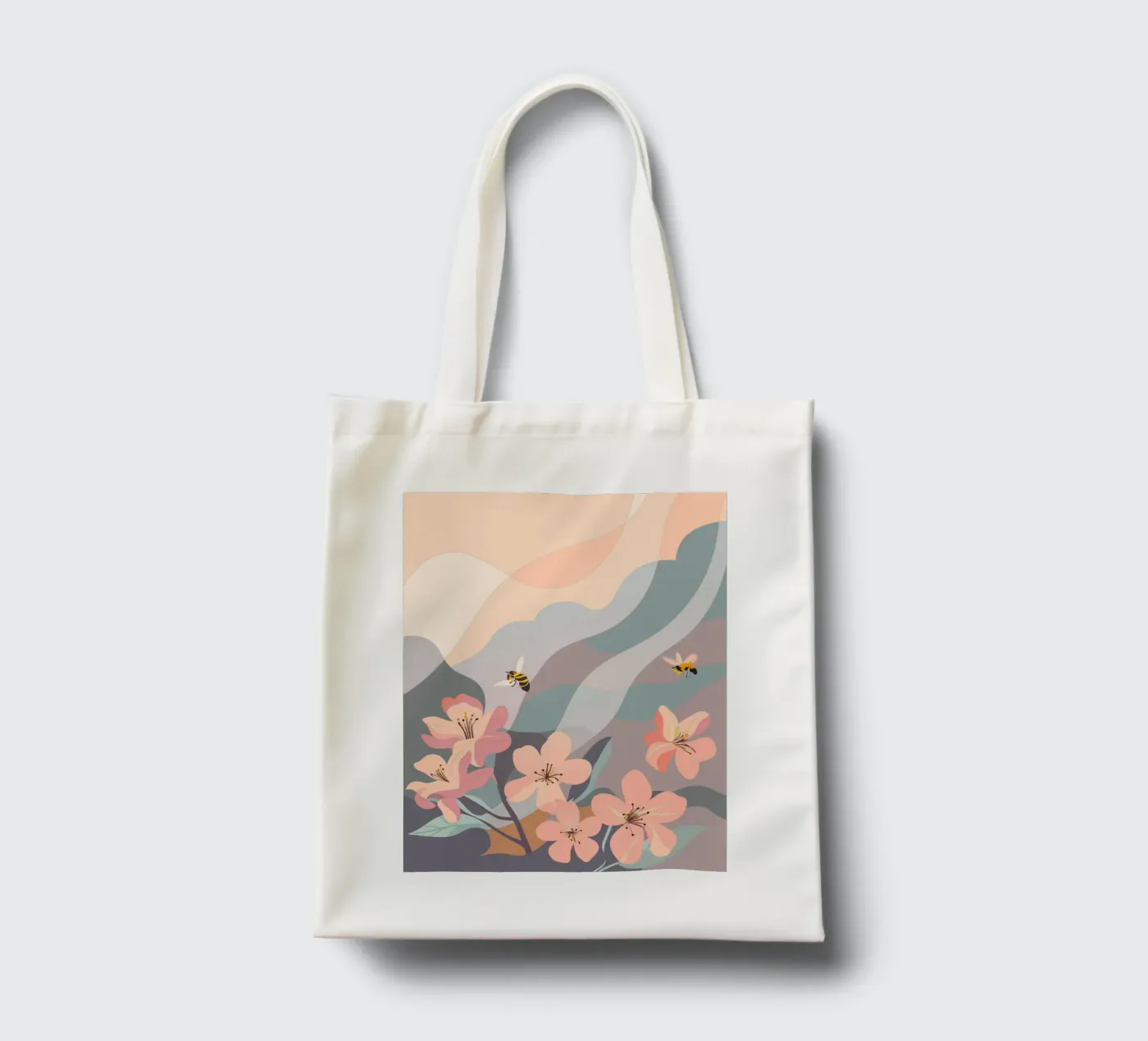 Fiori e api borsa in juta da HAPPY SHOP