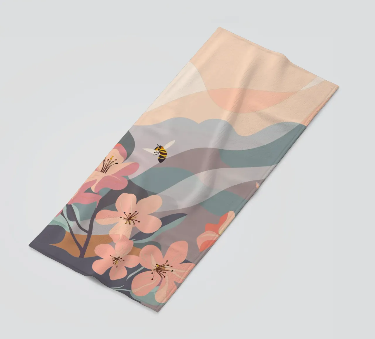 Fiori e api telo mare da HAPPY SHOP