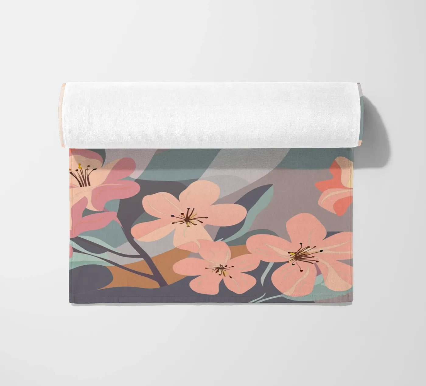 Flowers and Bees beach towel by HAPPY SHOP