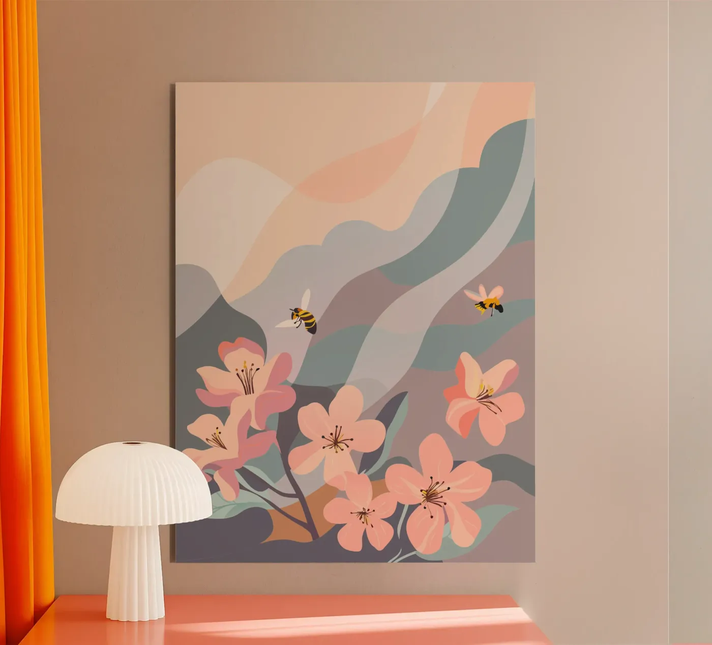 Flowers and Bees forex plate by HAPPY SHOP