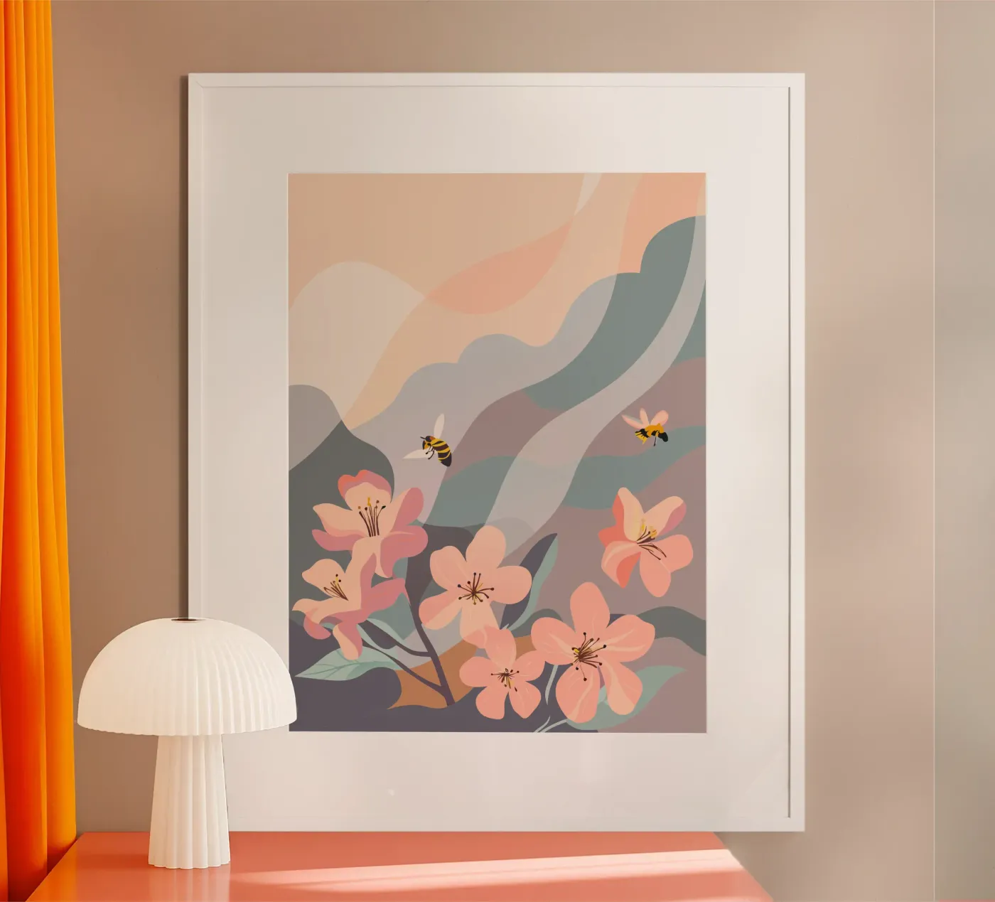 Fiori e api poster da HAPPY SHOP