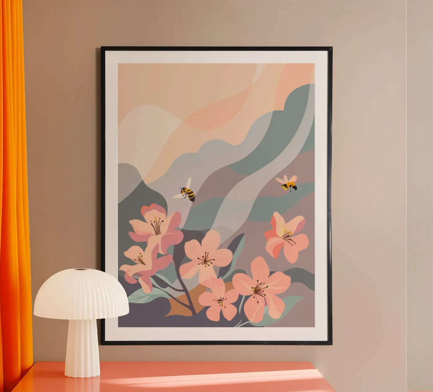 Fiori e api poster da HAPPY SHOP