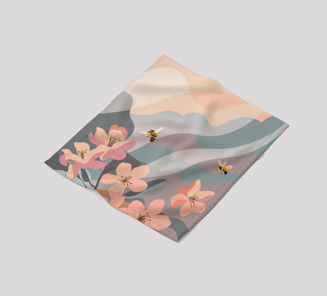 Flowers and Bees coperta in pile da HAPPY SHOP